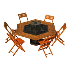میز آتشدان (فایرپیت) ترمووود Amin BBQ
